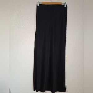 BY ANTHROPOLOGIE Chic Black Maxi Slip Skirt for Casual Elegance